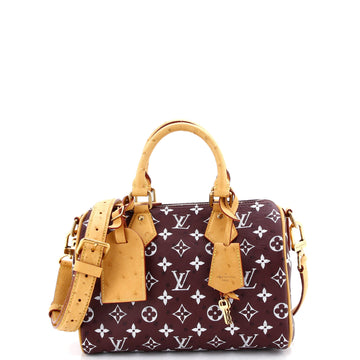 Louis Vuitton Speedy P9 Bandouliere Bag Monogram Ostrich 25