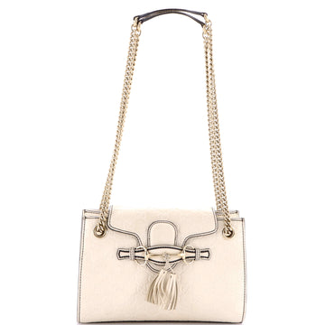 Gucci Emily Chain Flap Shoulder Bag Guccissima Leather Small