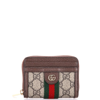 Gucci Ophidia Zip Card Case Wallet GG Coated Canvas