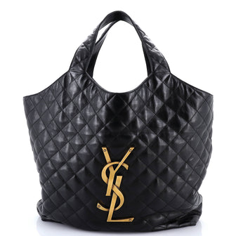 Saint Laurent Icare Shopping Tote Quilted Leather Maxi