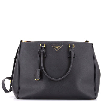 Prada Galleria Double Zip Tote Saffiano Leather Large