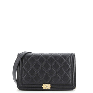 Chanel Boy Wallet on Chain Quilted Caviar