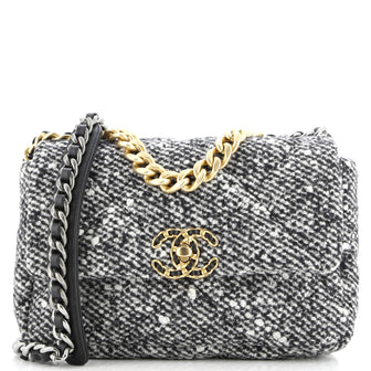 Chanel 19 Flap Bag Quilted Tweed Medium