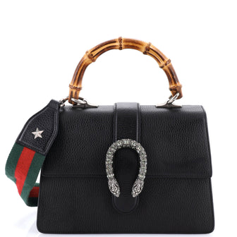 Gucci Dionysus Bamboo Top Handle Bag Leather Medium
