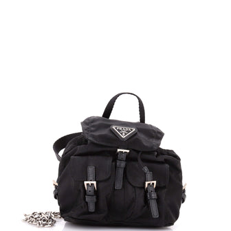 Prada Convertible Chain Backpack Tessuto Mini