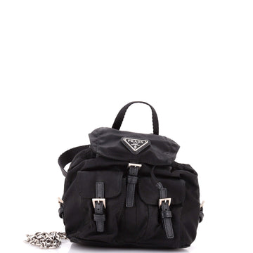 Prada Convertible Chain Backpack Tessuto Mini