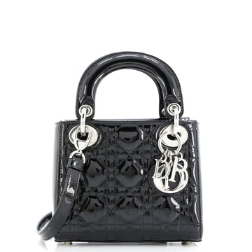 Christian Dior Lady Dior Bag Cannage Quilt Patent Mini