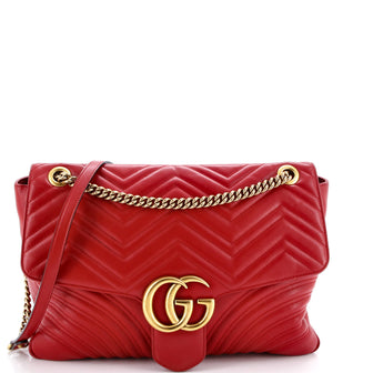 Gucci GG Marmont Flap Bag Matelasse Leather Large