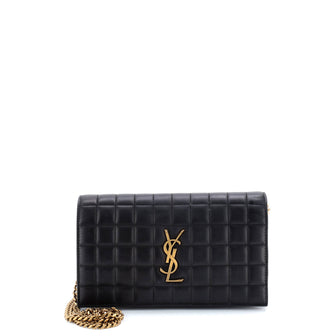 Saint Laurent Cassandre Wallet on Chain Quilted Leather Medium