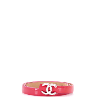 Chanel CC Logo Belt Patent Thin