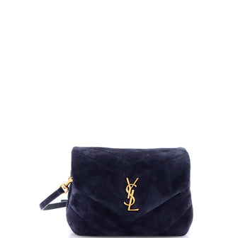 Saint Laurent Loulou Shoulder Bag Matelasse Chevron Suede Toy