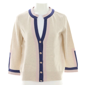 Chanel Women's Cropped Sleeve V-Neck Cardigan Cashmere