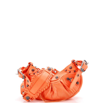 Balenciaga Le Cagole Giant Studs Shoulder Bag Leather XS