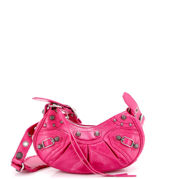 Balenciaga Le Cagole Giant Studs Shoulder Bag Leather XS