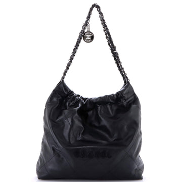 Chanel 22 Chain Hobo Quilted Calfskin Large