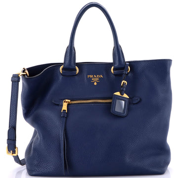 Prada Front Pocket Convertible Tote Vitello Daino Medium