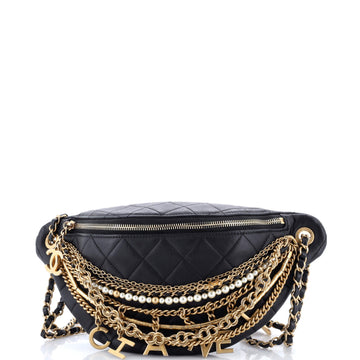 Chanel All About Chains Waist Bag Quilted Lambskin