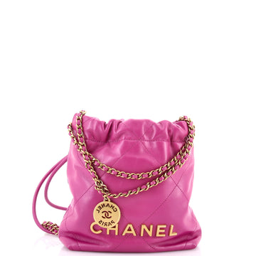 Chanel 22 Chain Hobo Quilted Calfskin Mini