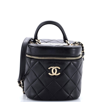 Chanel Trendy CC Top Handle Vanity Case Quilted Lambskin Small