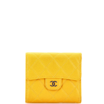 Chanel CC Compact Classic Flap Wallet Quilted Caviar