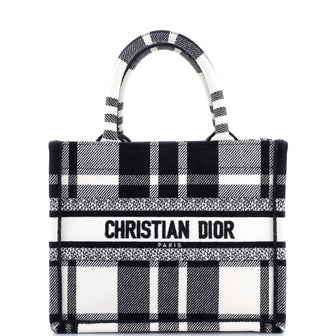 Christian Dior Book Tote Embroidered Canvas Small
