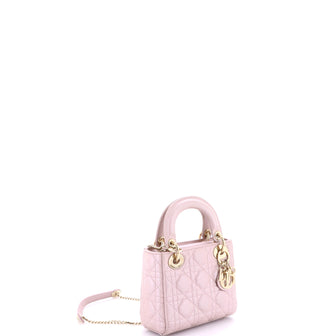 Christian Dior Lady Dior Chain Bag Cannage Quilt Iridescent Leather Mini