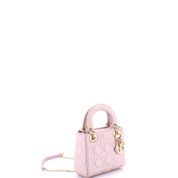 Christian Dior Lady Dior Chain Bag Cannage Quilt Iridescent Leather Mini