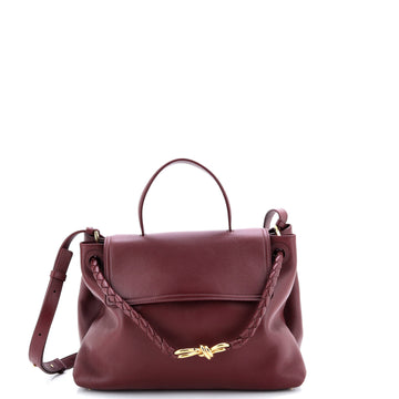 Bottega Veneta Ciao Ciao Top Handle Bag Leather with Intrecciato Detail Medium