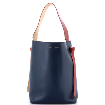 Celine Twisted Cabas Tote Leather and Felt Small