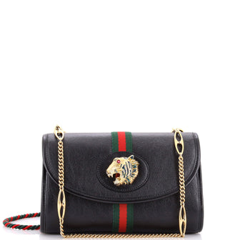 Gucci Rajah Web Chain Shoulder Bag Leather Small