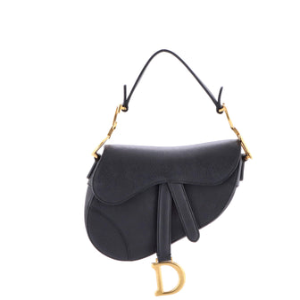 Christian Dior Saddle Handbag Leather Mini
