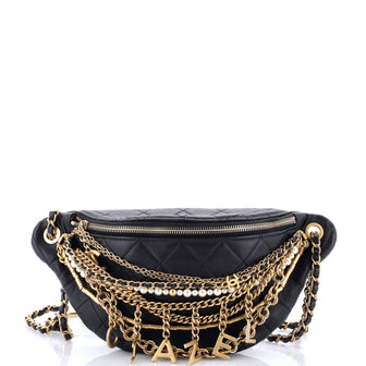 Chanel All About Chains Waist Bag Quilted Lambskin