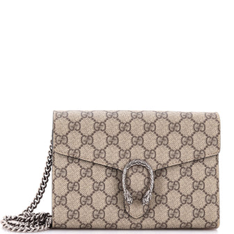 Gucci Dionysus Chain Wallet GG Coated Canvas Small