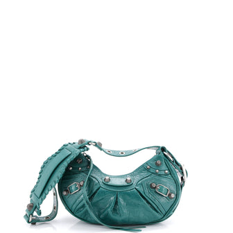 Balenciaga Le Cagole Giant Studs Shoulder Bag Leather XS