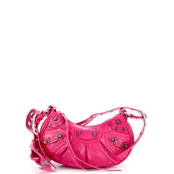 Balenciaga Le Cagole Giant Studs Shoulder Bag Leather XS