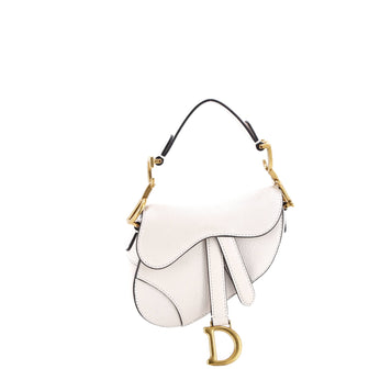 Christian Dior Saddle Handbag Leather Micro