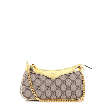 Gucci Ophidia Charm Shoulder Bag GG Coated Canvas with Leather Mini