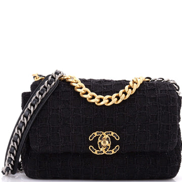 Chanel 19 Flap Bag Quilted Tweed Medium