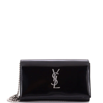 Saint Laurent Classic Monogram Wallet on Chain Patent Small