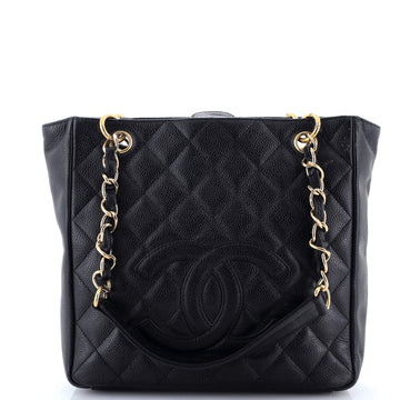 Chanel Petite Shopping Tote Quilted Caviar