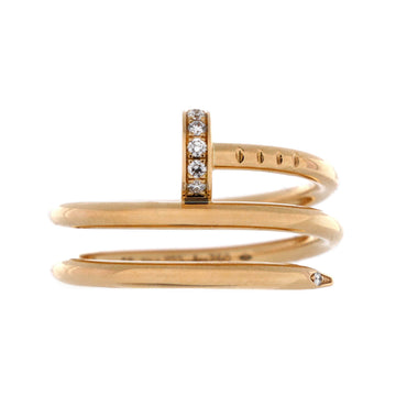 Cartier Juste un Clou Double Ring 18K Yellow Gold and Diamonds Small