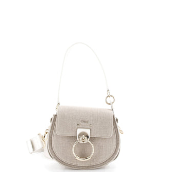 Chloe Tess Bag Canvas with Leather Small