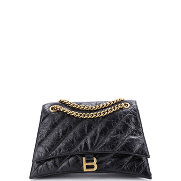 Balenciaga Crush Chain Flap Bag Quilted Crushed Calfskin Medium