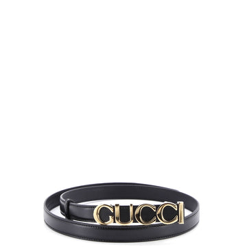 Gucci Logo Letters Buckle Belt Leather