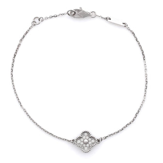 Van Cleef & Arpels Sweet Alhambra Bracelet 18K White Gold and Diamonds