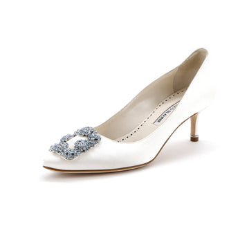 Manolo Blahnik Women's Hangisi Pumps Satin 50