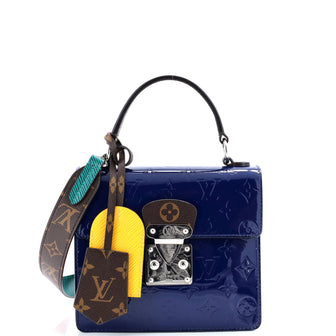 Louis Vuitton Spring Street NM Handbag Monogram Vernis with Monogram Canvas and Epi Leather