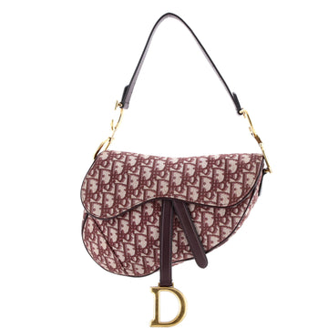 Christian Dior Saddle Handbag Oblique Canvas Medium