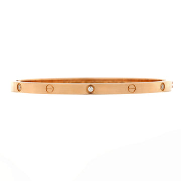 Cartier Love 6 Diamond Bracelet 18K Rose Gold and Diamonds Small