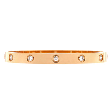 Cartier Love 10 Diamond Bracelet 18K Rose Gold with Diamonds